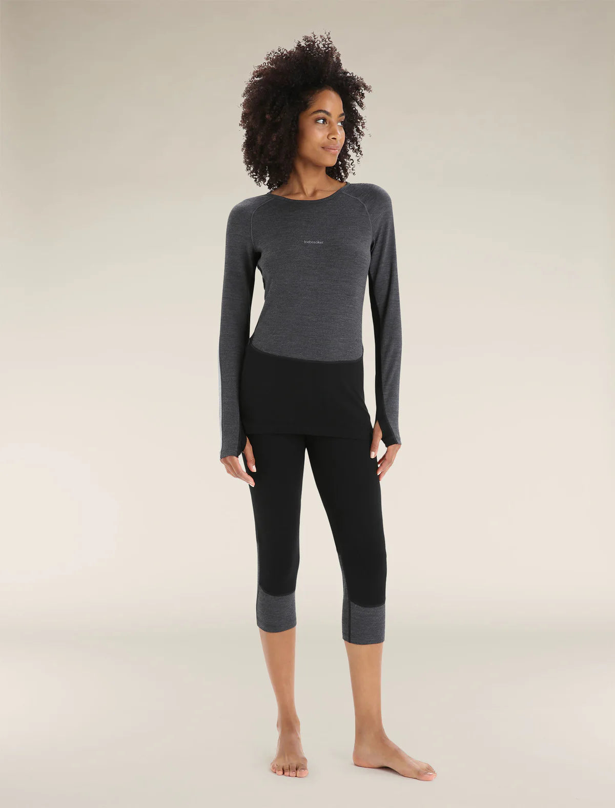Icebreaker 260 ZoneKnit Long Sleeve Crew Womens Thermal Top