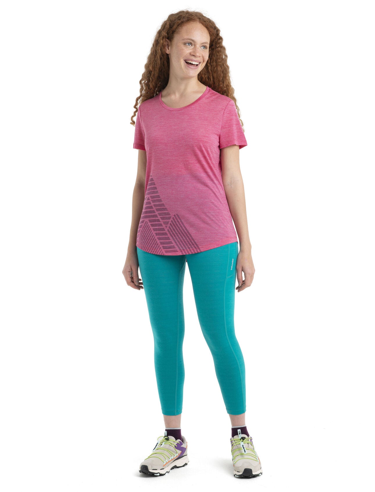 Icebreaker 125 Cool-Lite Merino Sphere II Short Sleeve Womens T-Shirt Peak Quest