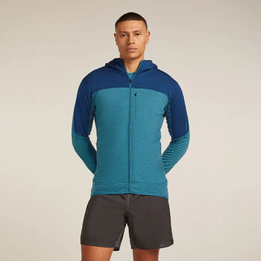 Icebreaker Merino Blend 300 RealFleece Descender Mens Hooded Jacket