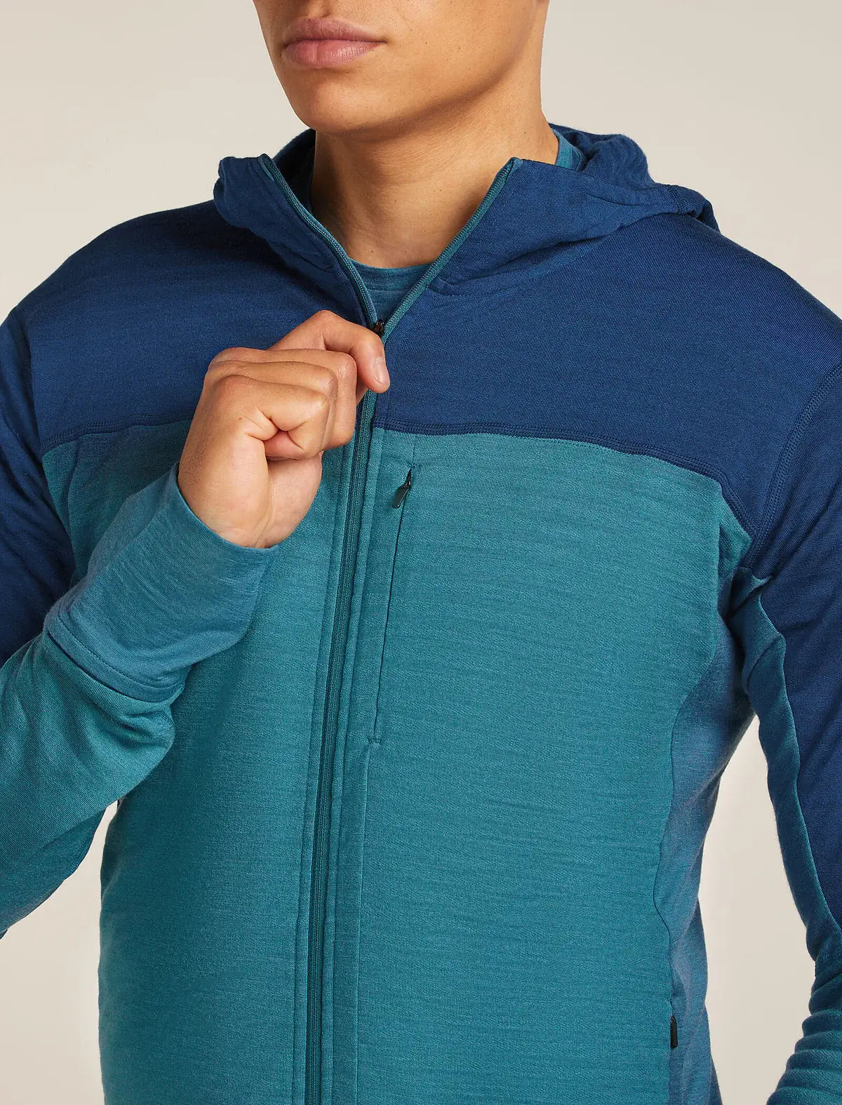 Icebreaker Merino Blend 300 RealFleece Descender Mens Hooded Jacket