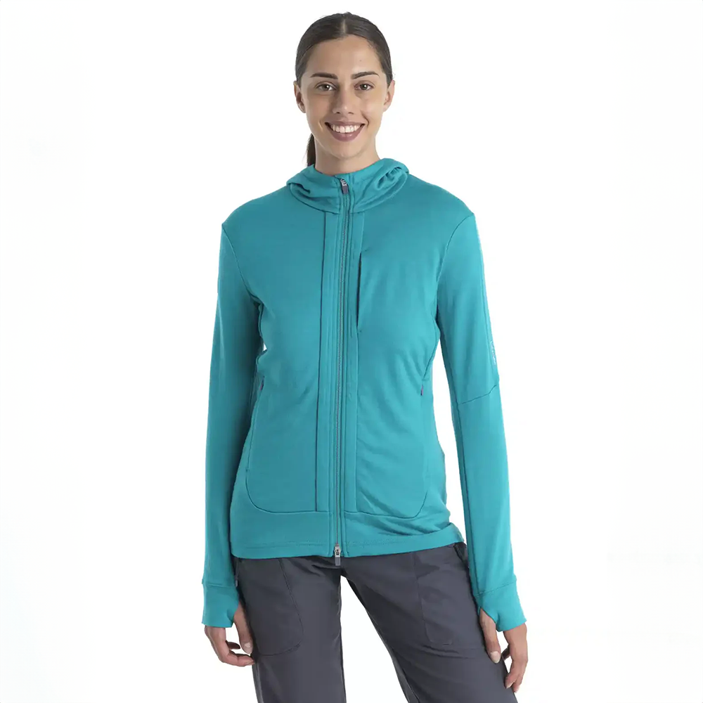 Icebreaker Quantum III Long Sleeve Zip Hooded Womens Jacket