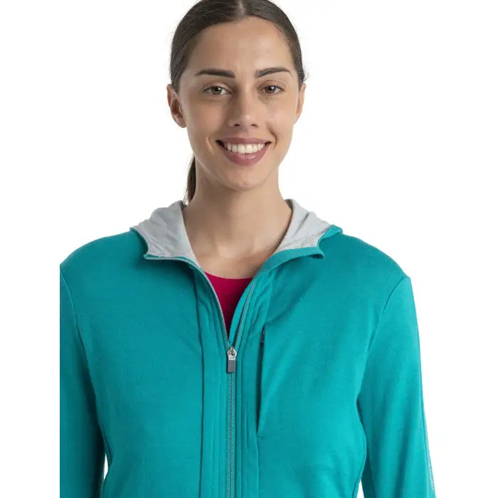 Icebreaker Quantum III Long Sleeve Zip Hooded Womens Jacket