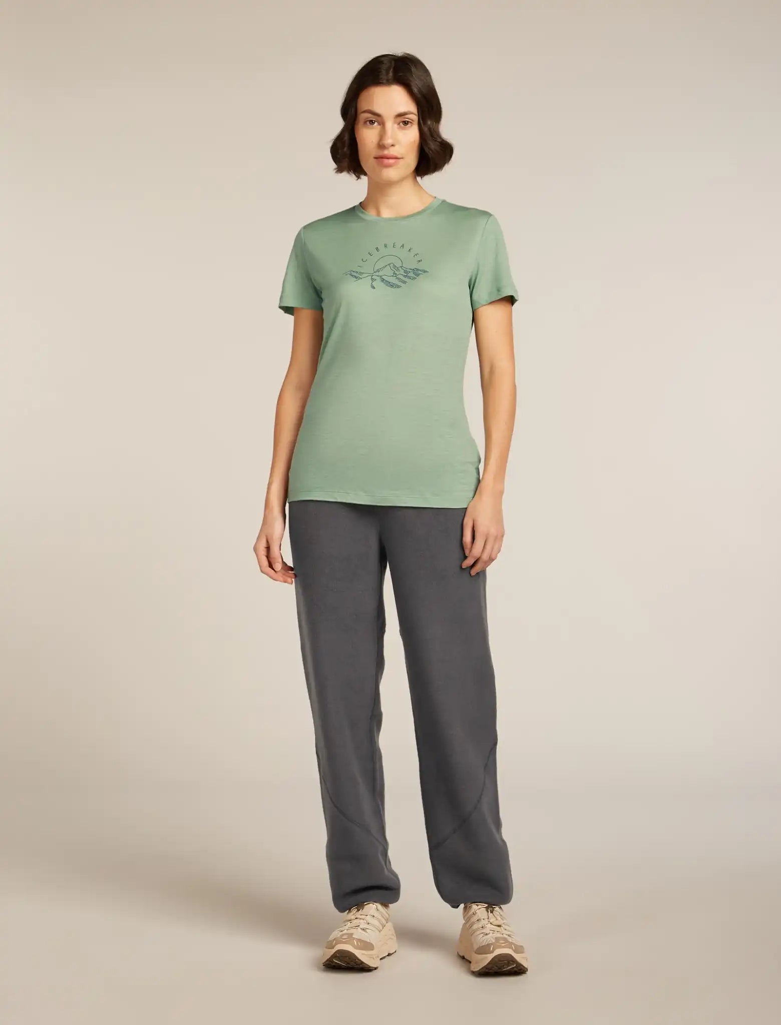 Icebreaker Merino 150 Tech Lite III Sunrise Summit Womens Short Sleeve Shirt