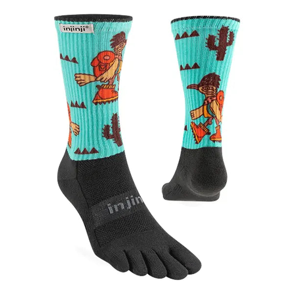 Injinji Artist Design Mens Trail Crew Socks