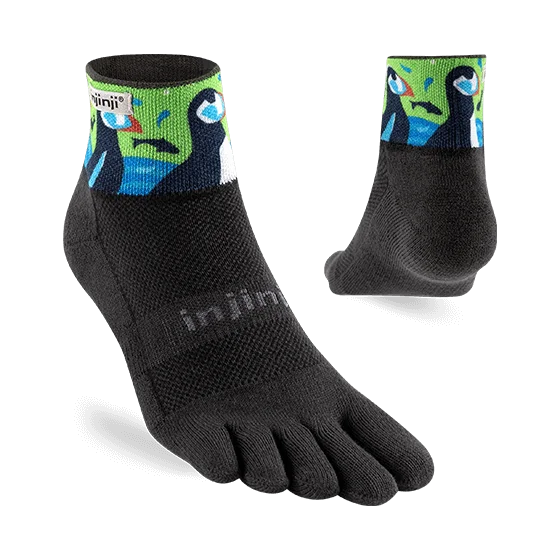 Injinji Artist Designed Mens Mini Crew Socks Puffins Colour Puffins