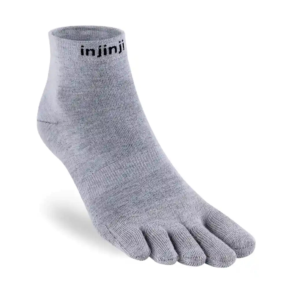 Injinji Lightweight Liner Lightweight Mini Crew Socks Colour Grey