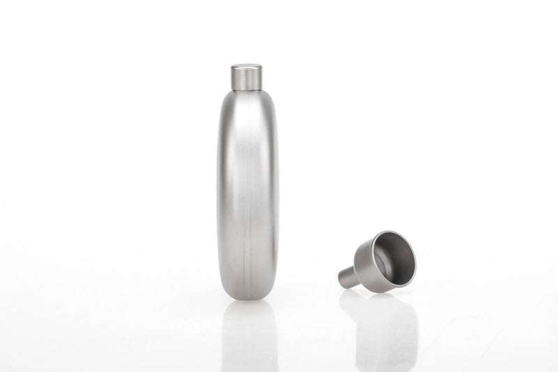 Keith Titanium Round Hip Flask - Funnel