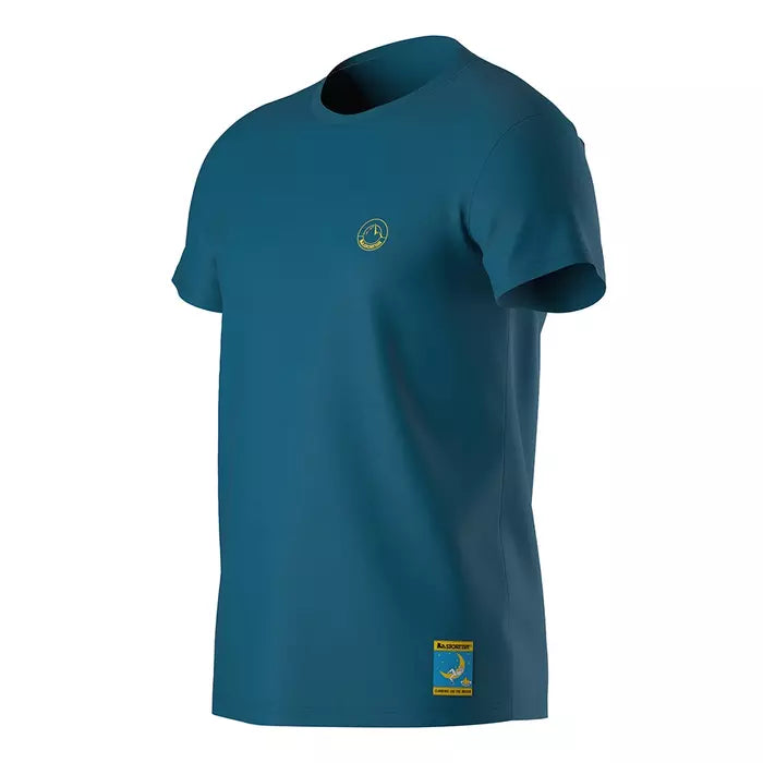 La Sportiva Climbing On The Moon Mens T Shirt 1 Colour Turchese Giallo