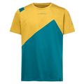 La Sportiva Dude Mens T Shirt Everglade Savana Colour Blue Yellow