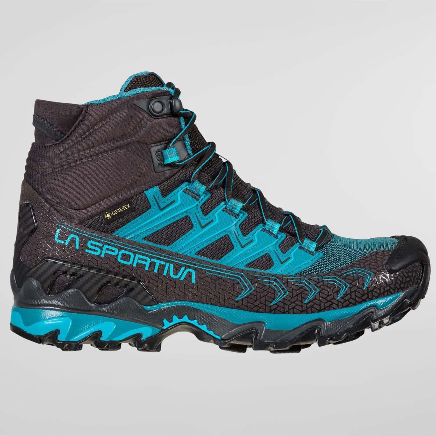 La Sportiva Ultra Raptor II Mid Wide GTX Womens Hiking Boot - Carbon/Topaz
