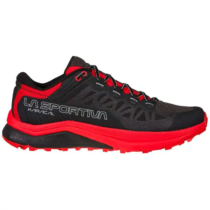 La Sportiva Karacal Mens Trail Running Shoe - Black/Goji - Clearance