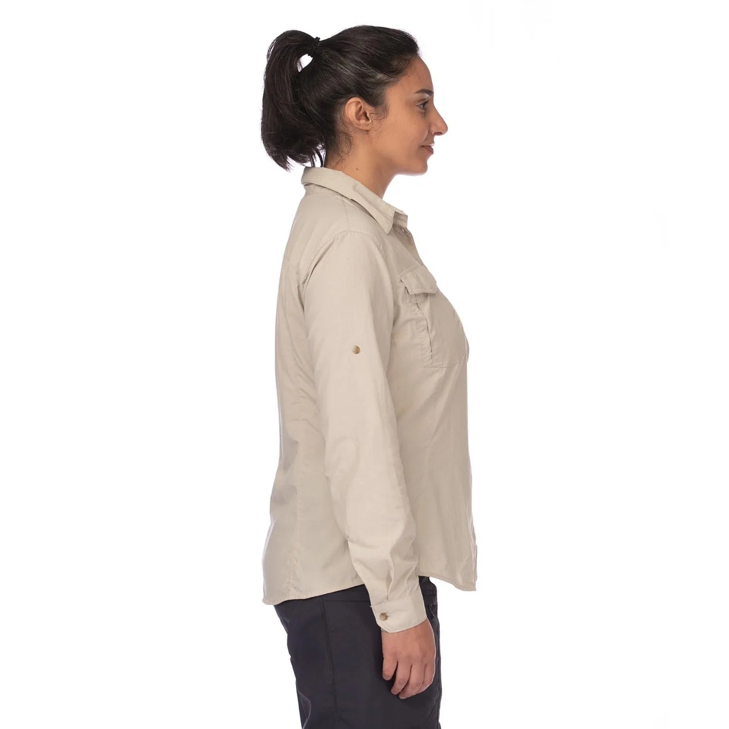 Mont Lifestyle Vented Womens Long Sleeve Shirt - Stone