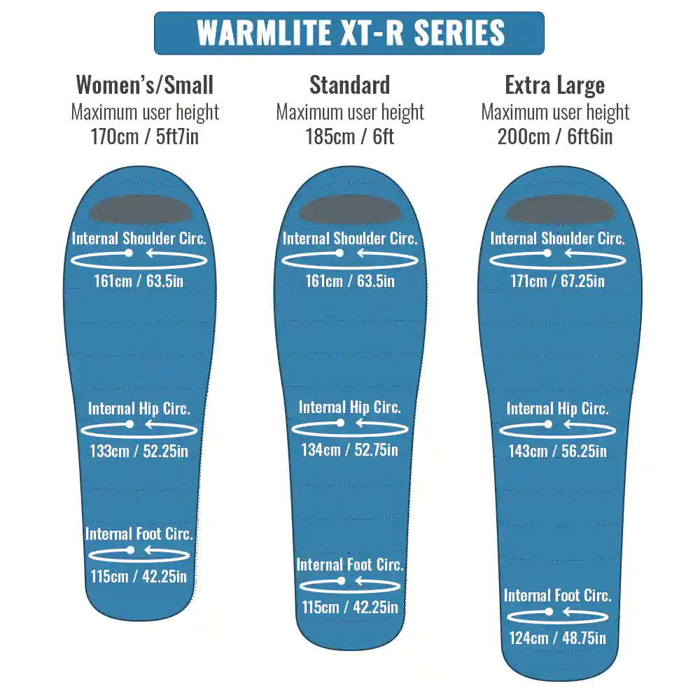 Mont Warmlite BoxFoot 750 XT-R Down Sleeping Bag - Standard