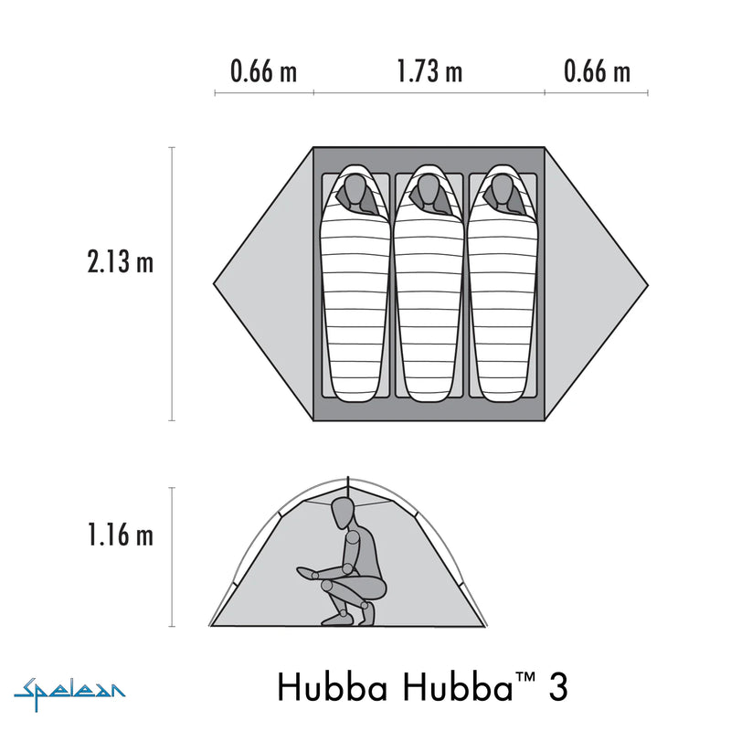 MSR Hubba Hubba 3 Person Tent Sahara