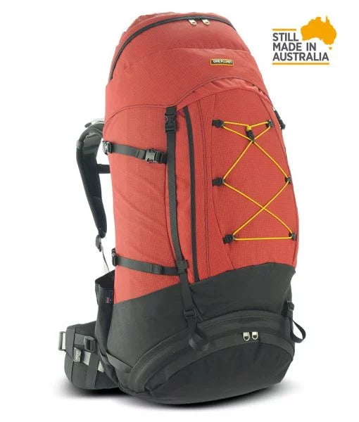 One Planet Larrikin Womens 75 Litre Hiking Pack Colour Red Black