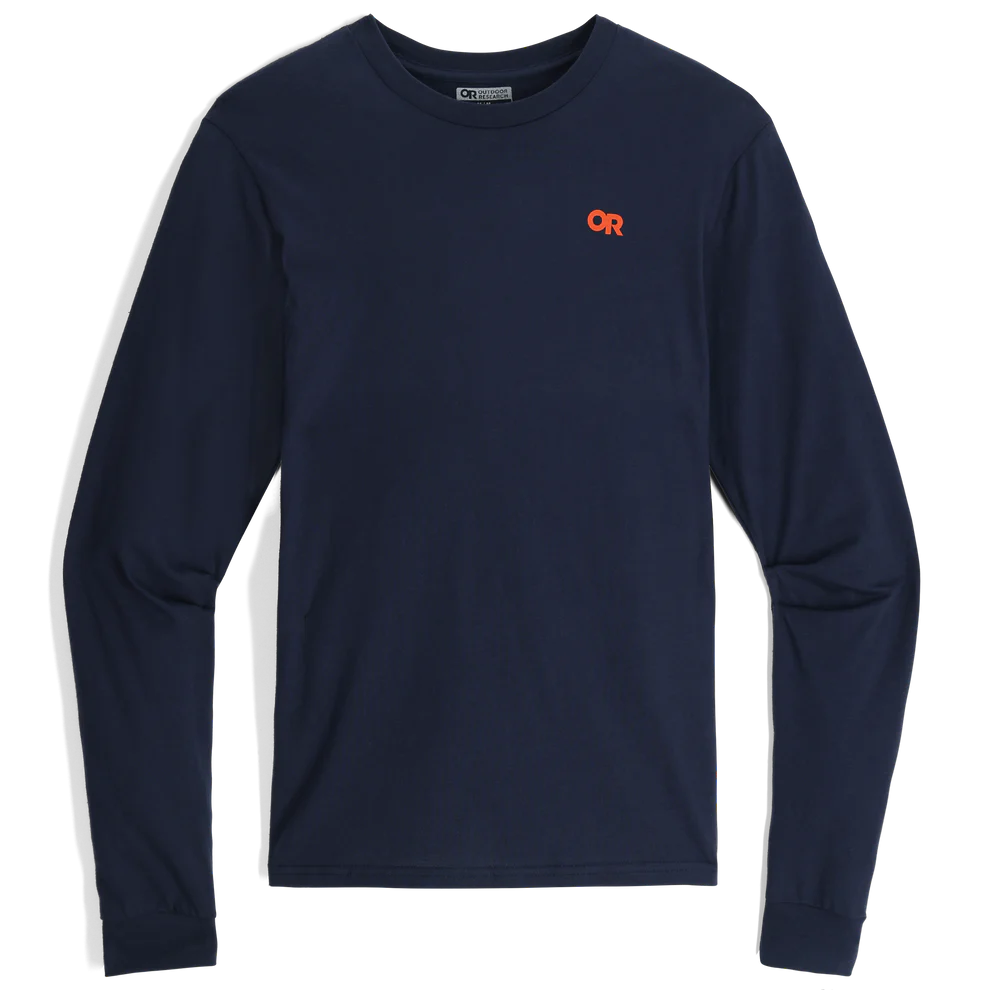 Outdoor Research Alpine Logo Long Sleeve T Shirt Colour Dark Navy