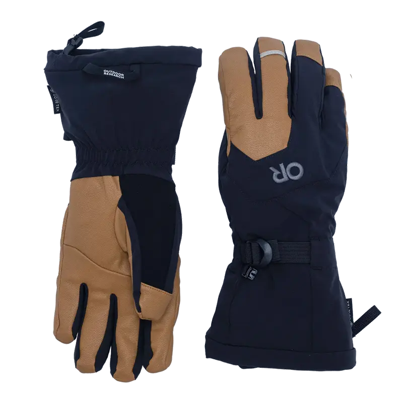 Outdoor Research Arete Modular Gore Tex Mens Gloves Colour Black Brown