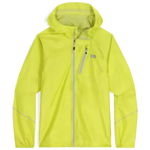 Outdoor Research Helium Mens Waterproof Hooded Jacket Colour Sulphur