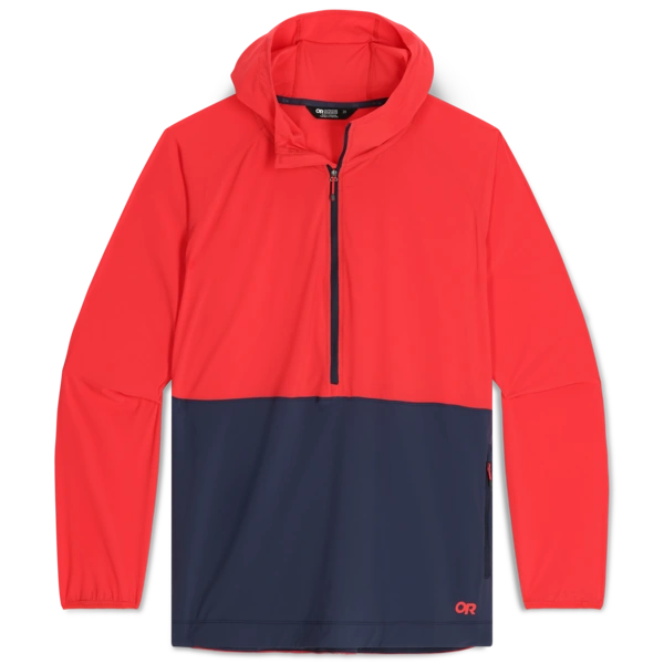 Outdoor Research Astroman Sun Womens Hooded Plus Sized Top Colour Rhubarb_Naval Blue