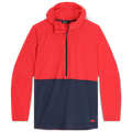 Outdoor Research Astroman Sun Womens Hooded Plus Sized Top Colour Rhubarb_Naval Blue
