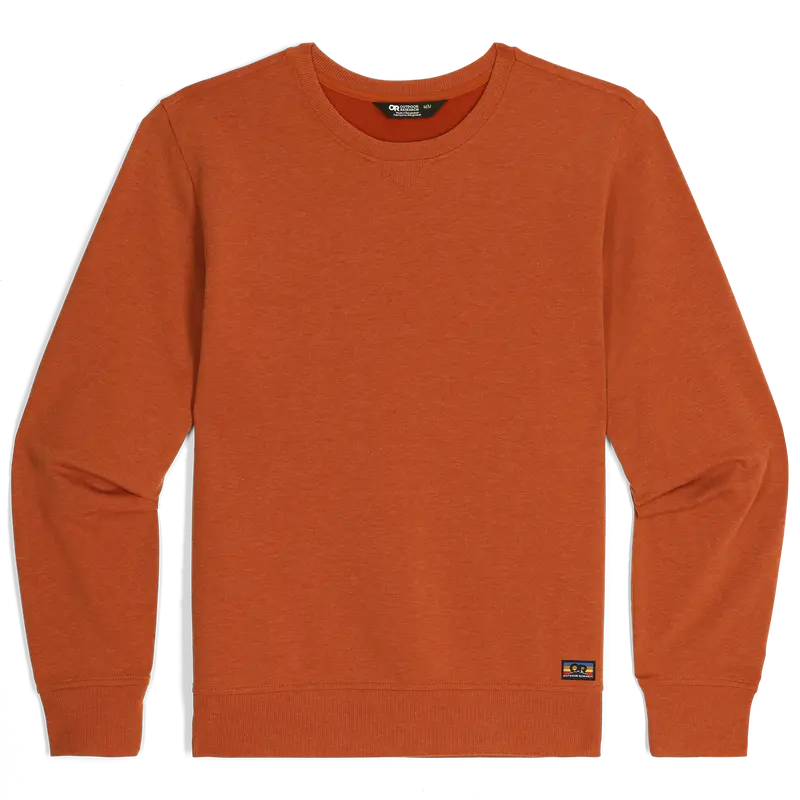 Outdoor Research Essential Fleece Crew Mens Long Sleeve Top Colour Terracotta