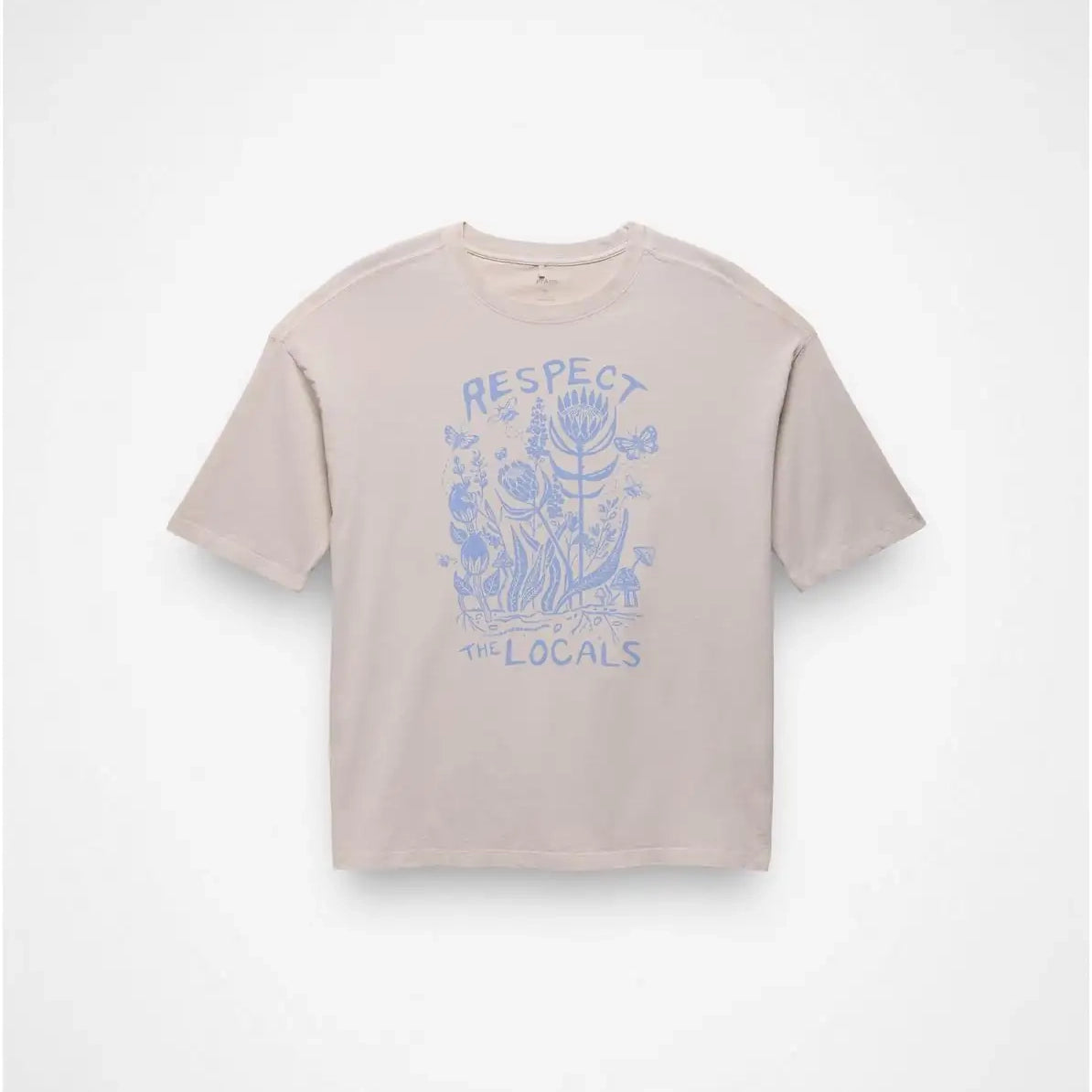 prAna Everyday Graphic Womens Oversized T-Shirt Colour Almond Locals