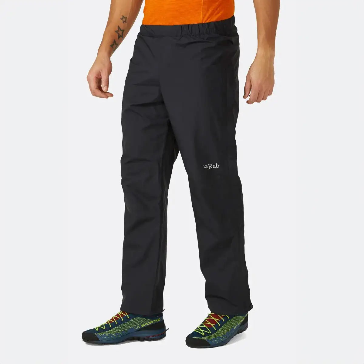 Rab Downpour Eco Full Zip Mens Waterproof Pants Colour Black