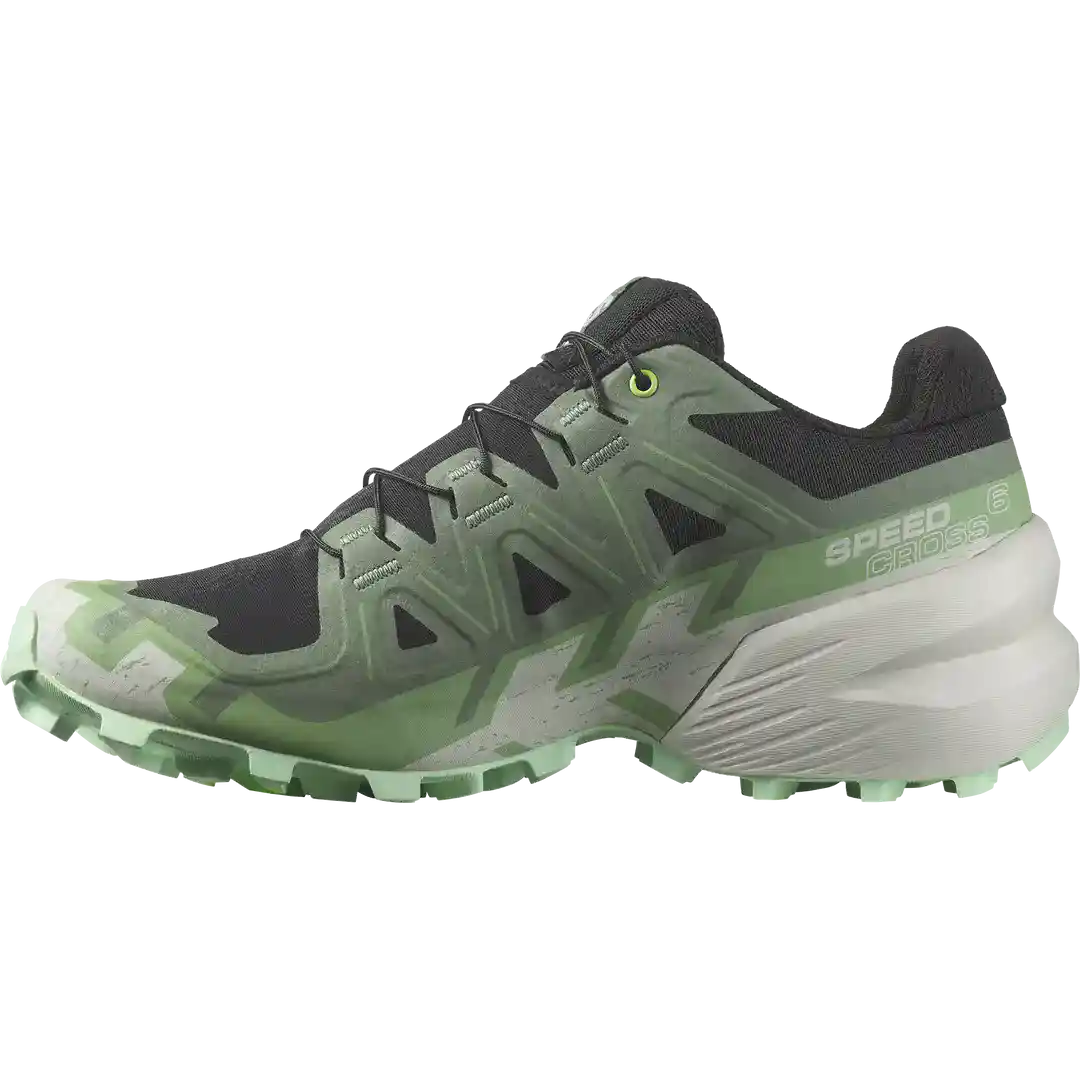 Salomon Speedcross 6 Women's Trail Running Shoes - Black/Laurel Wreath/ Green Ash