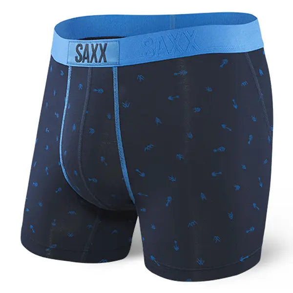 Saxx Vibe Super Soft Mens Boxer Brief Colour Navy Arrow