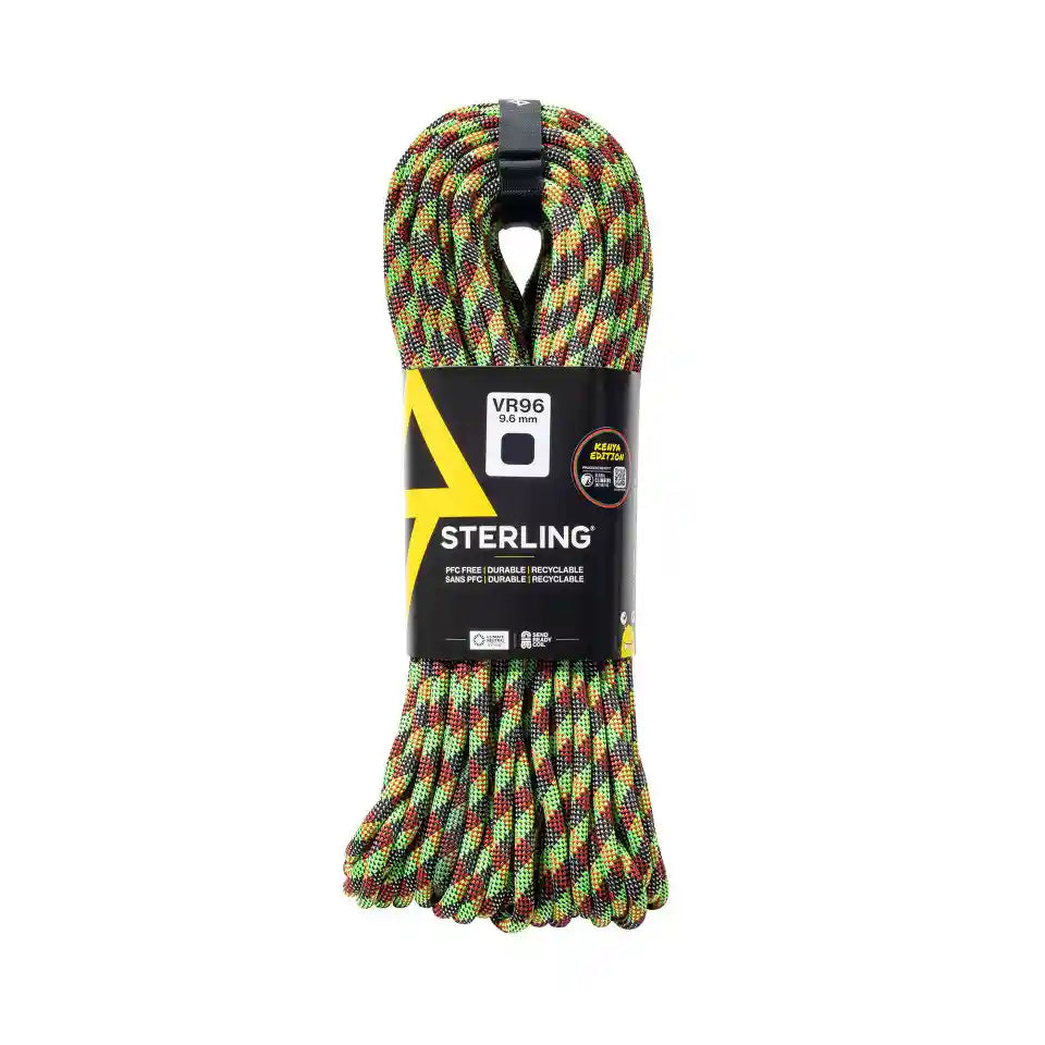 Vr9 Rope Sterling VR96 9.6mm Limited Edition Kenya 40m Dynamic Climbing Rope