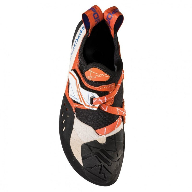 La Sportiva Solution Womens Climbing Shoe - White/Lily Orange