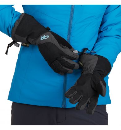 Outdoor Research Mens Arete Gloves - Black/Charcoal