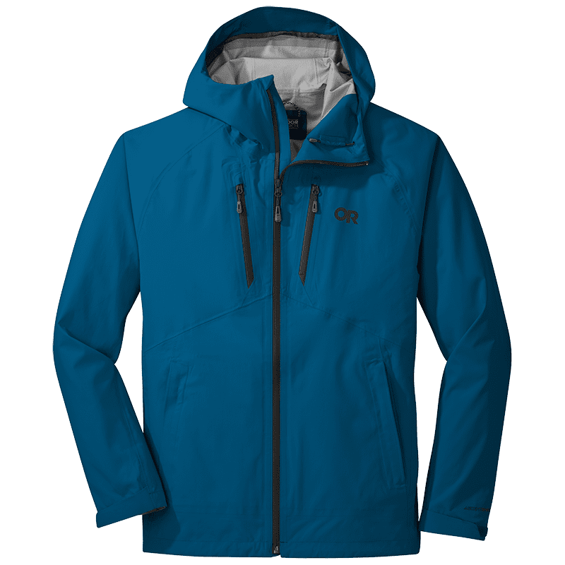 Outdoor Research Microgravity Ascentshell Mens Waterproof Hooded Jacket Colour Cascade