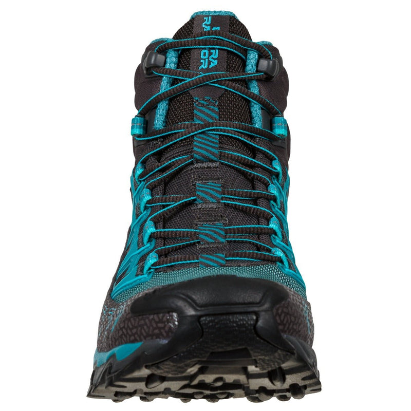 La Sportiva Ultra Raptor II Mid Wide GTX Womens Hiking Boot - Carbon/Topaz