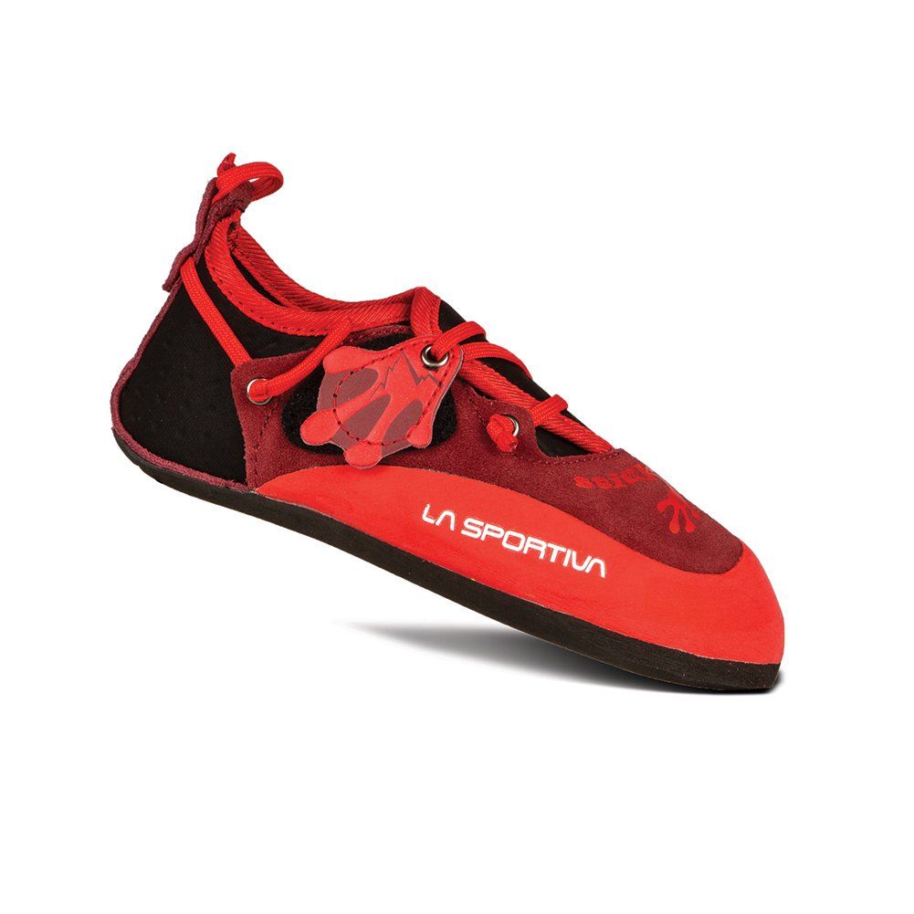 La Sportiva Stickit Kids Climbing Shoe - Chili/Poppy