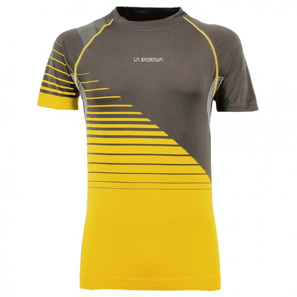 La Sportiva Complex Mens T-Shirt - Carbon/Yellow