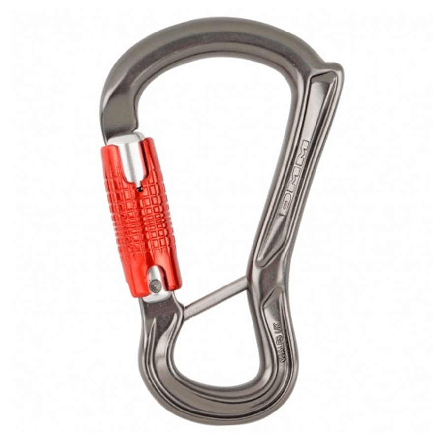 DMM Ceros Captive Bar Kwiklock Industrial Carabiner - Titanium/Red