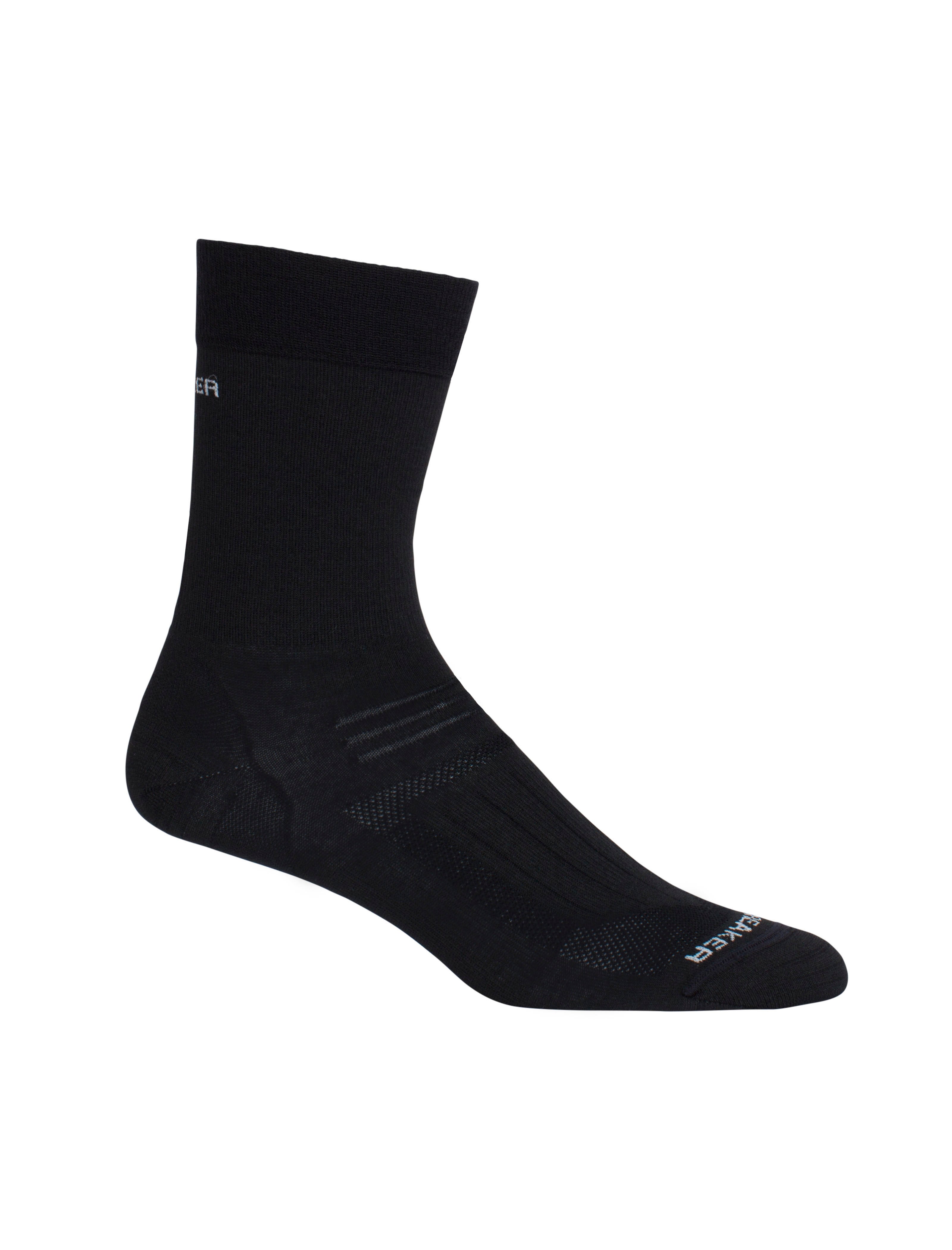 Icebreaker Hike Ul Liner Crew Womens Socks Black Colour Black