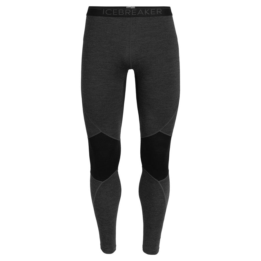 Icebreaker 260 Zone Mens Thermal Leggings Colour Jet Heather Black