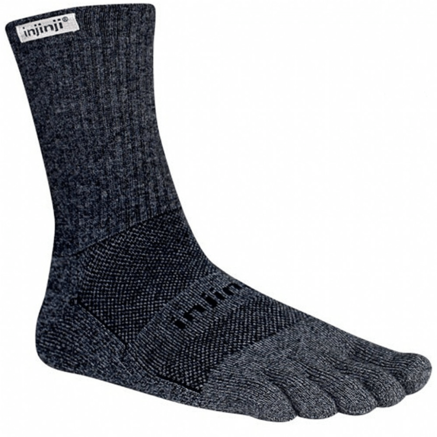 Injinji Trail 2.0 Midweight Crew Socks - Granite