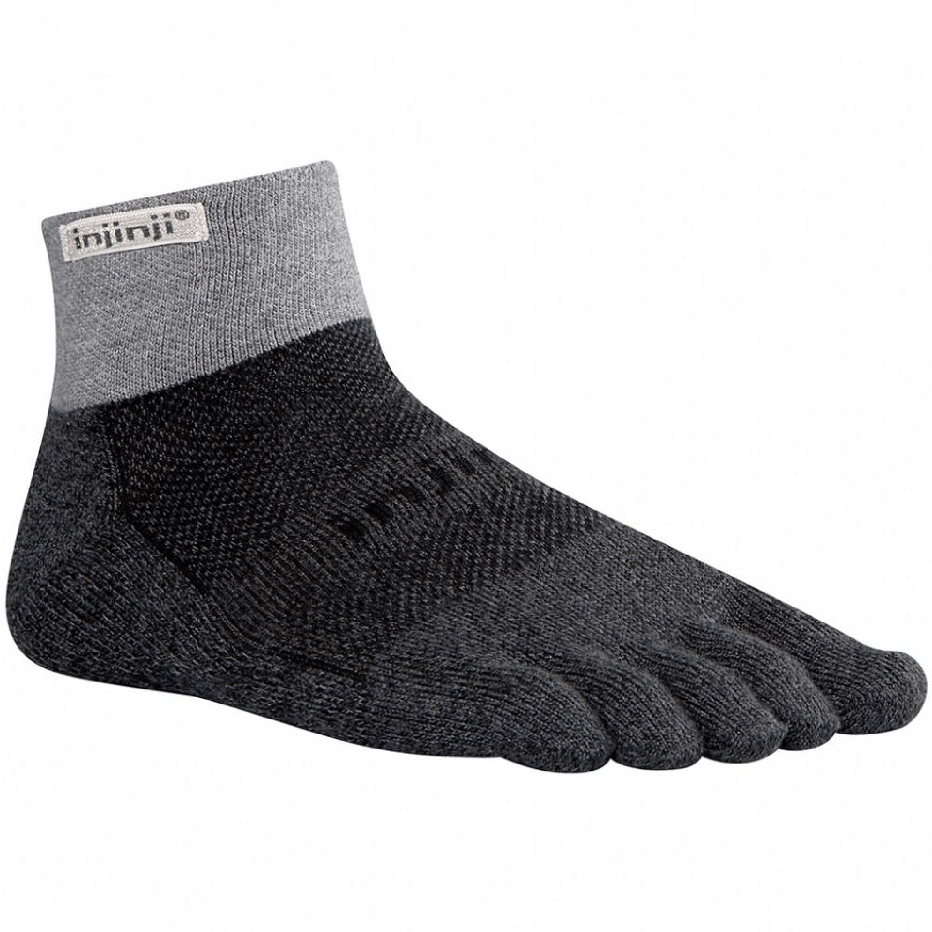 Injinji Trail Midweight Mini Crew Socks Granite Colour Granite