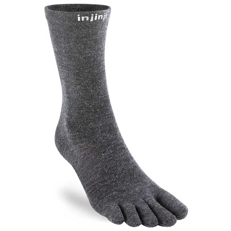 Injinji Liner 2 0 Lightweight Crew Wool Hiking Socks Slate Colour Slate