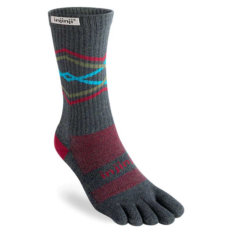 Injinji Trail 2 0 Midweight Crew Socks Peak 1 Colour Peak