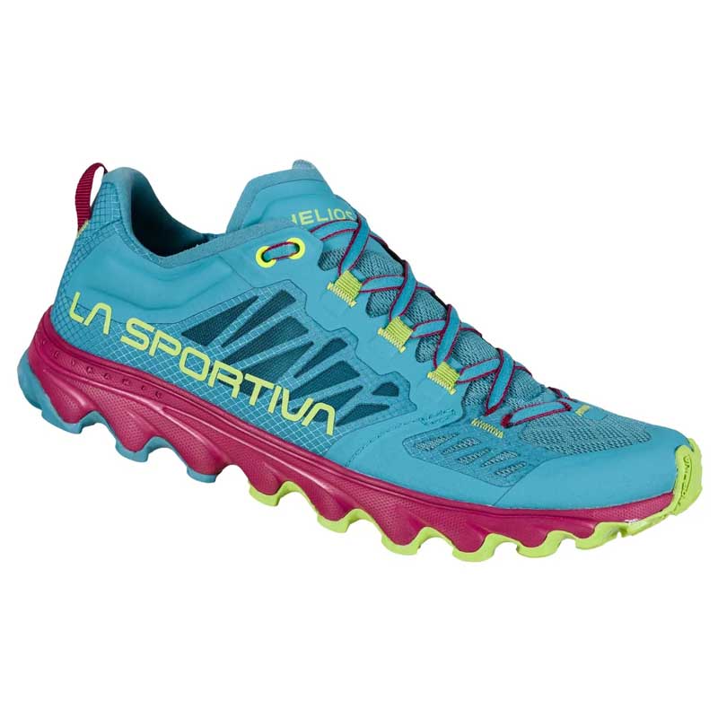 La Sportiva Helios III Womens Trail Running Shoe - Topaz/Red Plum