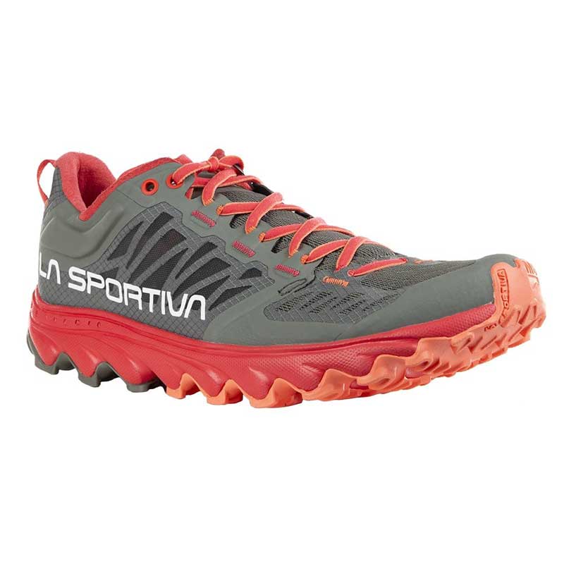 La Sportiva Helios III Womens Trail Running Shoe - Clay/Hibiscus