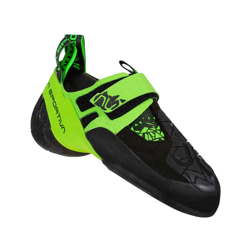 La Sportiva Skwama Mens Vegan Climbing Shoe - Black/Flash Green