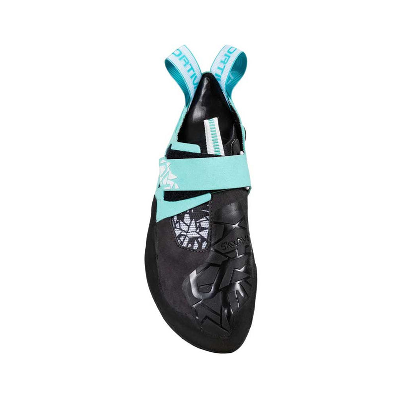La Sportiva Skwama Womens Vegan Climbing Shoe - Carbon/Turquoise