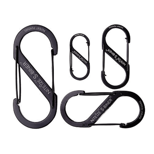 NiteIze S-Biner Stainless Steel Dual Accessory Carabiner - Black