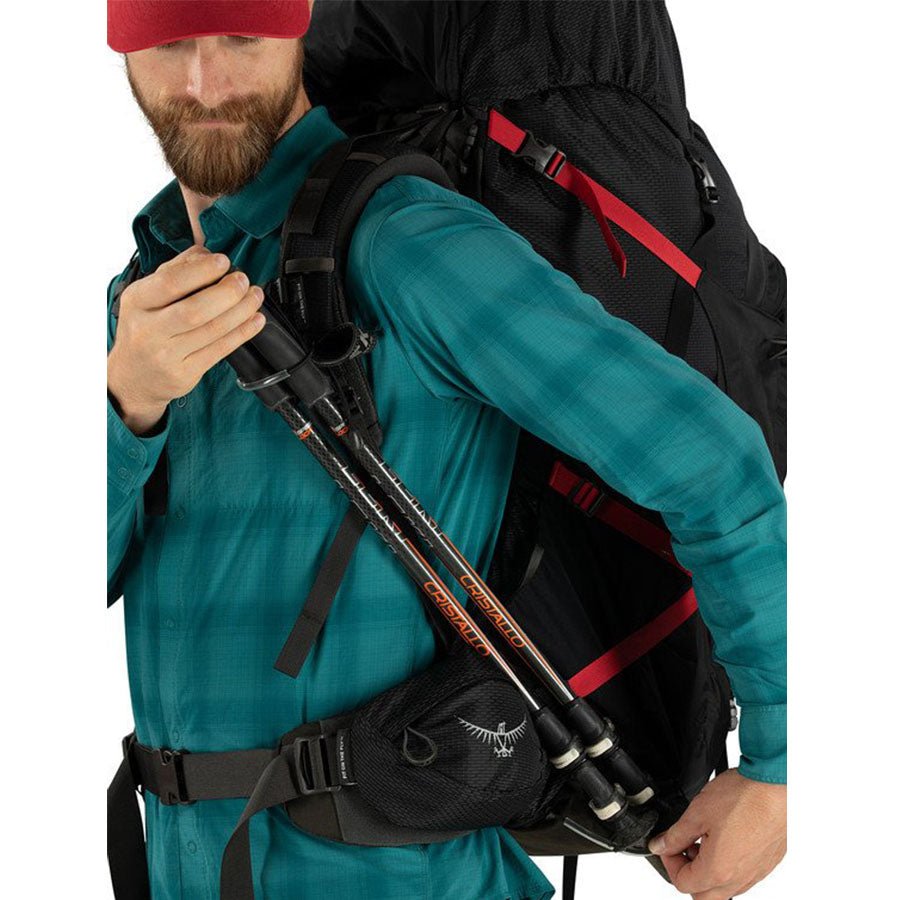 osprey aether 70 litre backpack AG Pack offs Zippered sleeping bag compartment with removable divider Removable sleeping pad straps Internal hydration reservoir sleeve Volume Hiking Osprey Aether Ag 70