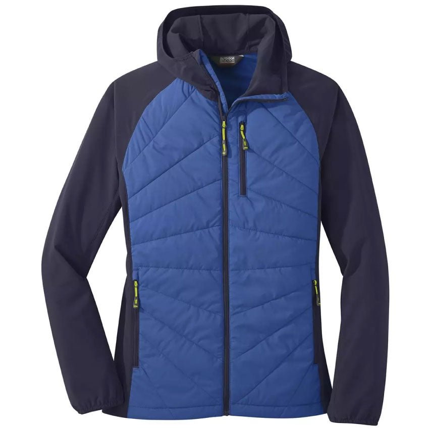 Outdoor Research Refuge Hybrid Womens Hooded Jacket Colour Lapis Naval Blue